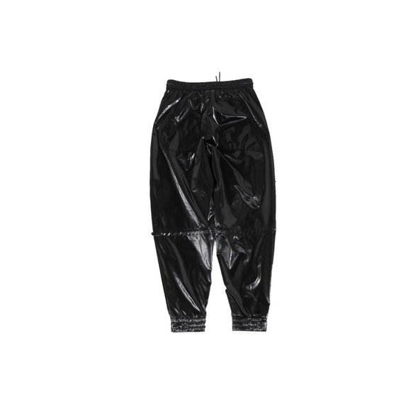 Kith Men Cargo Jogging Pants Size Small Gloss Black Logo Stretch Track Trousers - Picture 8 of 12